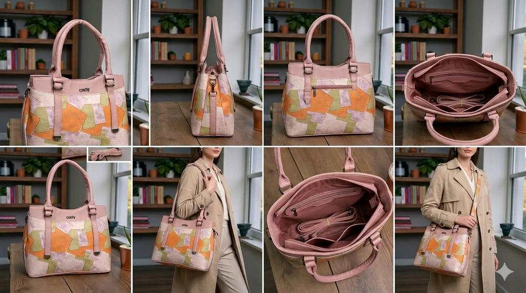 Women Multicolour Handbag - Extra Spacious