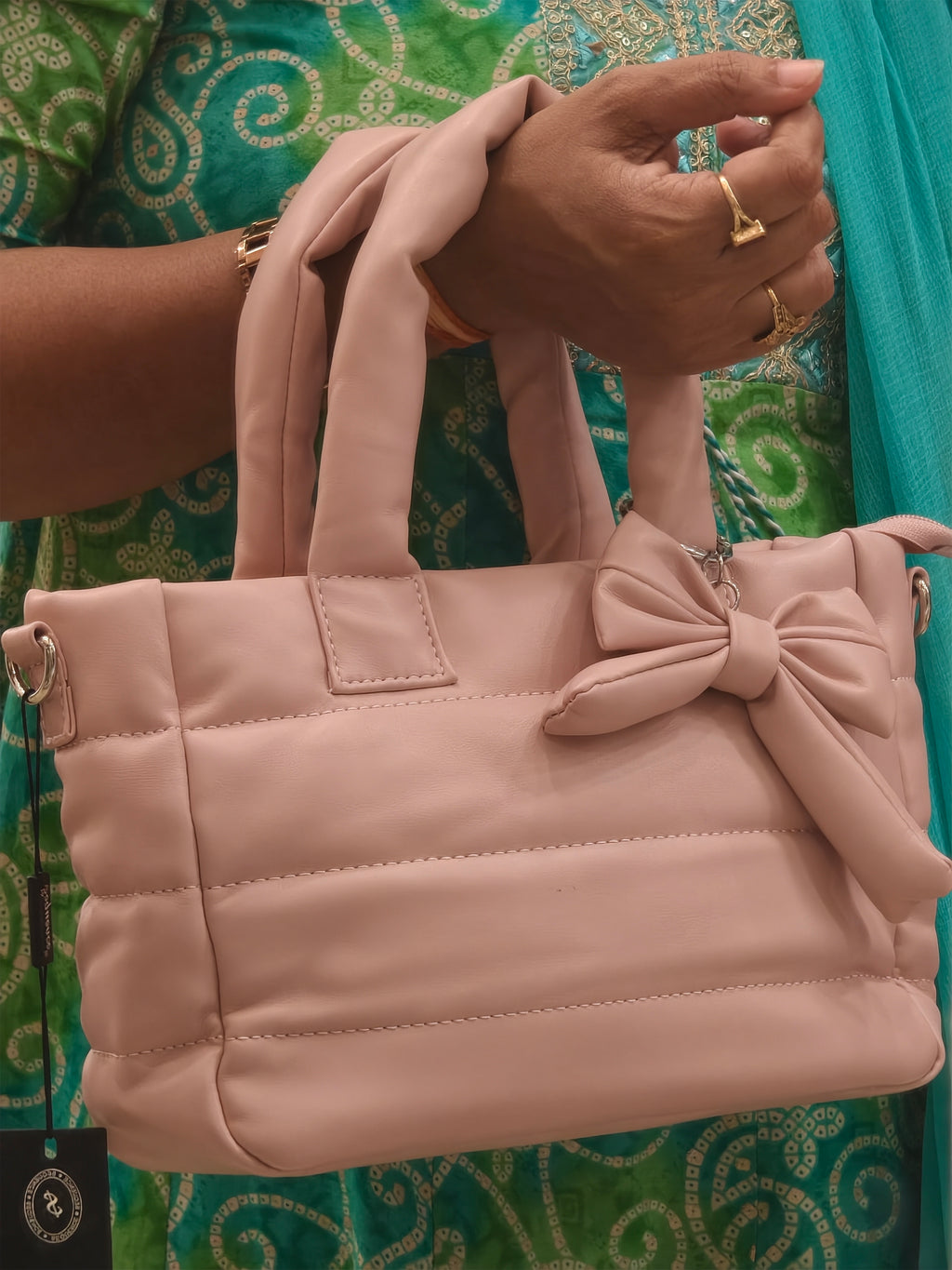 Puffy Bow Charm Handbag